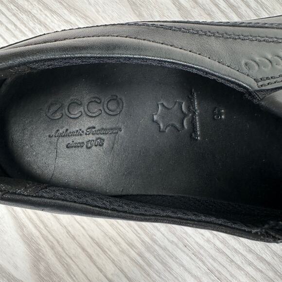 ECCO New Jersey Slip-On Loafer Shoes Men 12 Black Leather Block Heel Bicycle Toe main image 11